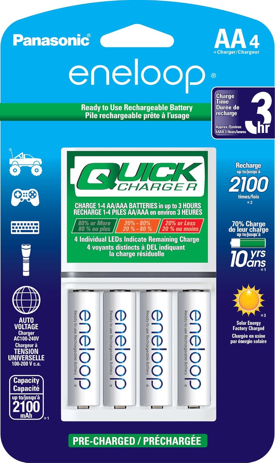 Quick Charger + 4 AA eneloop
