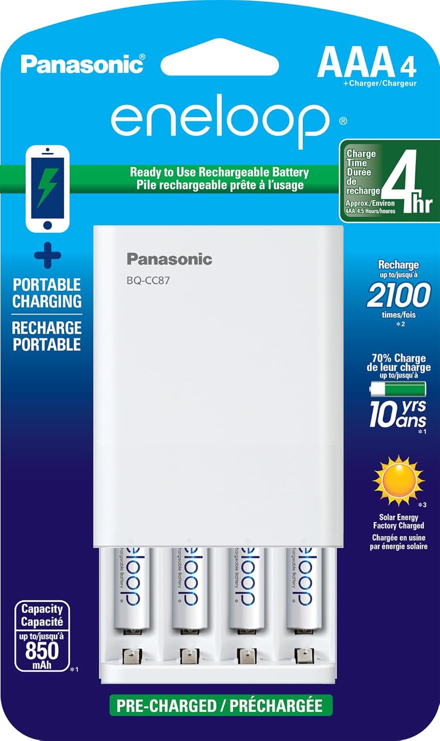 Portable Charger + 4 AAA eneloop