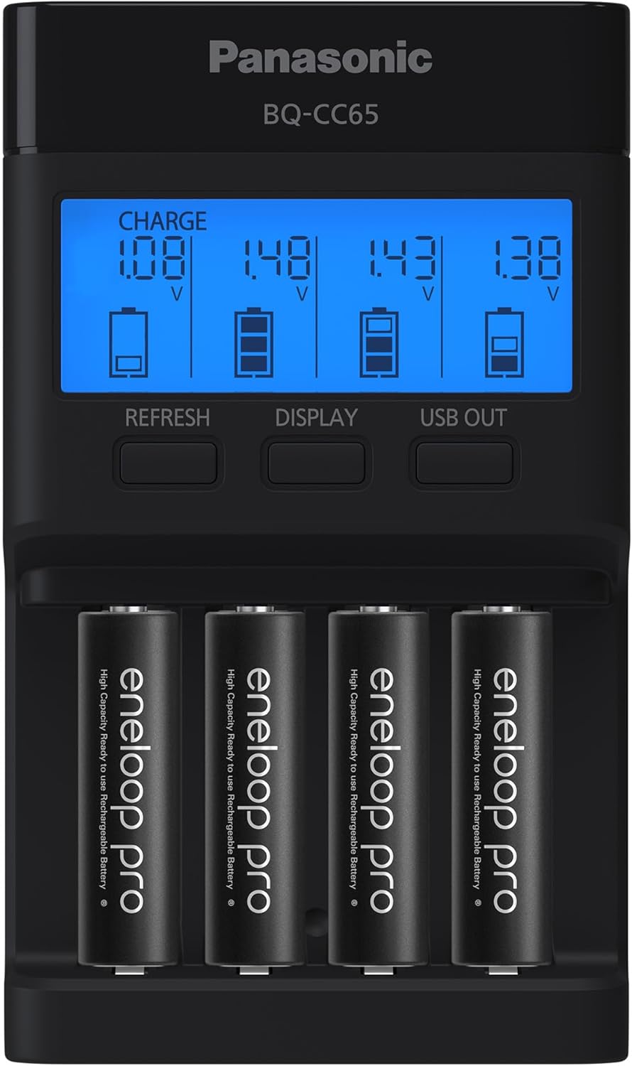8-Slot Charger + 8 AA eneloop Pro